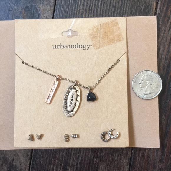 Urbanology Charm Necklace and Earring Set NWT - Picture 8 of 8